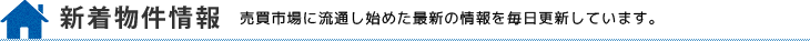 本日の新着物件情報